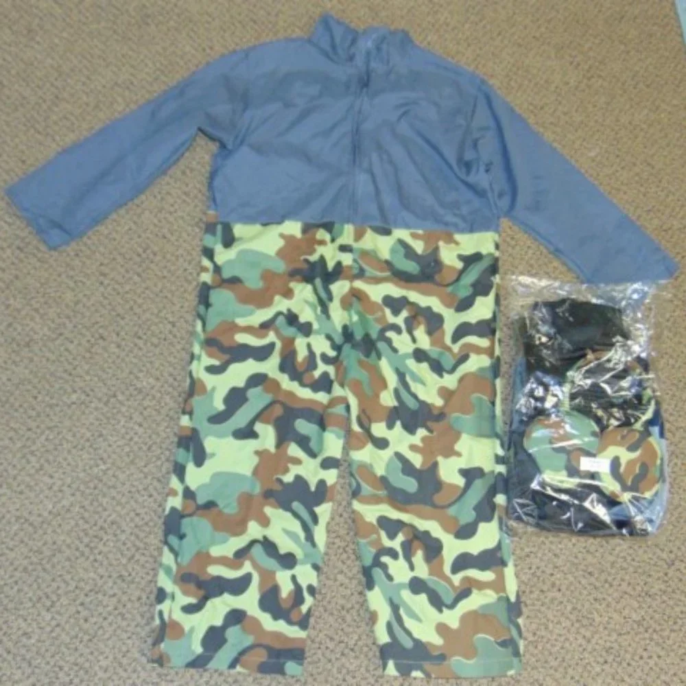 Skull Soldier Sniper Squadron Halloween Costume 4/6 Jumpsuit Boys 9 Piece Set